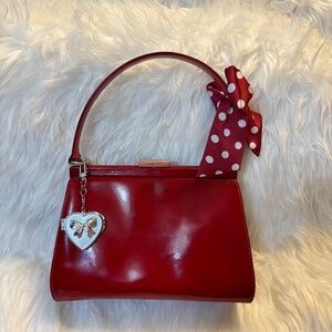 Gucci Patent Leather Red Top Handle Bag